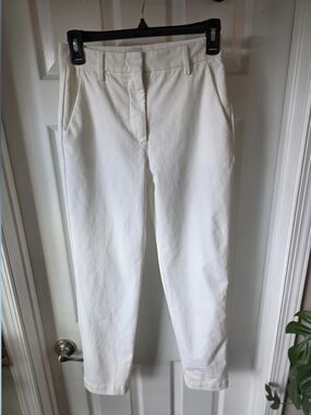 NWOT Women’s Eleventy Cotton Blend Slim Fit Pants in White SZ 36 / US 0